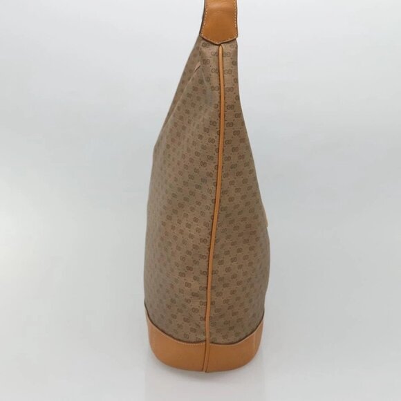 GUCCI Micro GG Supreme Shoulder Bag PVC Beige Gold - Picture 3 of 15